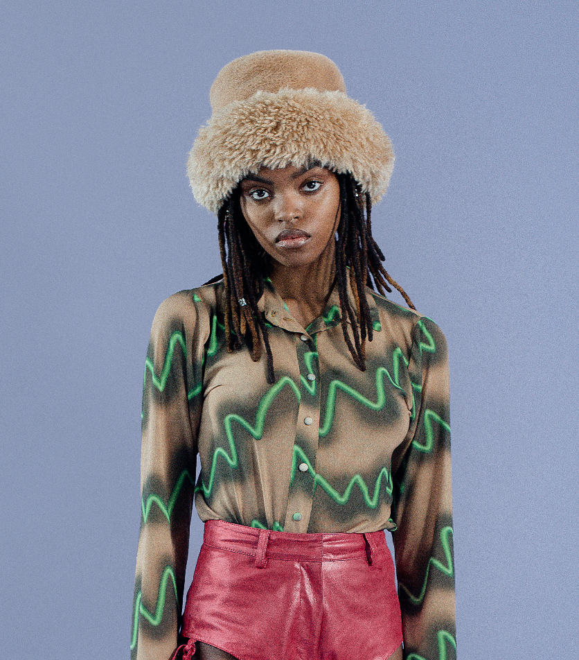 Faux fur coat online and hat